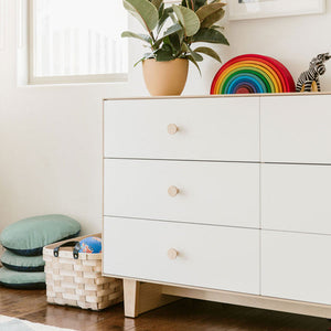 6 Drawer Dresser- Birch/White