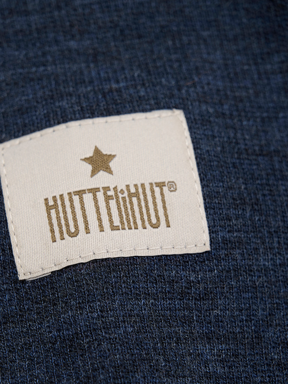 Balaclava Merino Wool Rib- Navy Melange