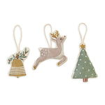 Load image into Gallery viewer, Christmas Tree Decorations (3piece set)- Winter Woodlands
