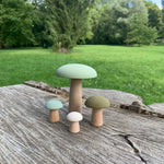 Load image into Gallery viewer, Wooden Decoration - Mushrooms of Paris/ Green Tones
