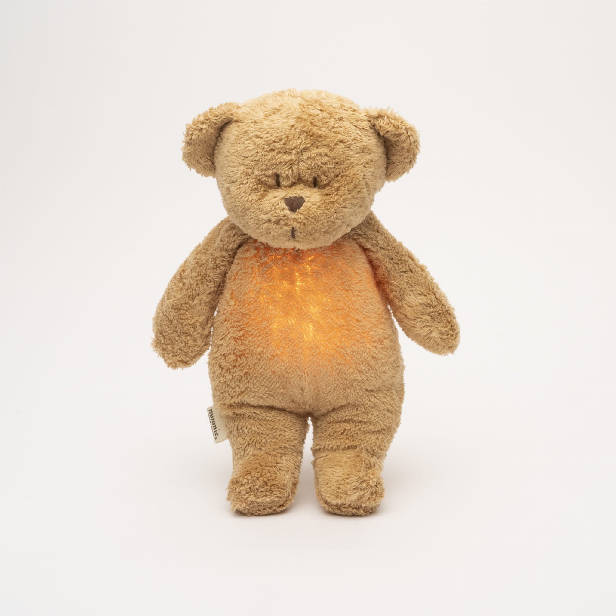 Moonie Organic Humming Bear with Lamp- Capaccino