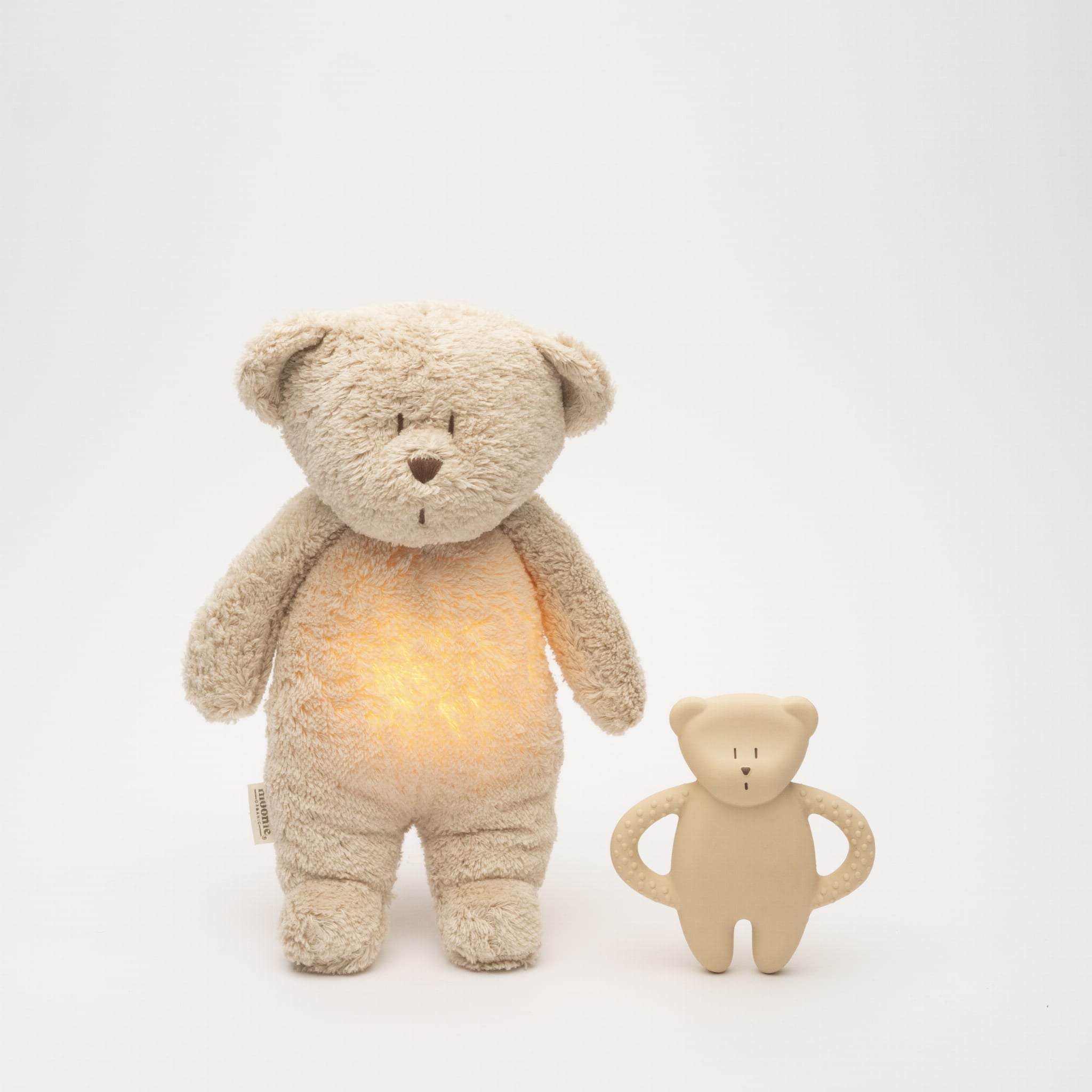 Moonie Bear Natural Rubber Teether - Sand