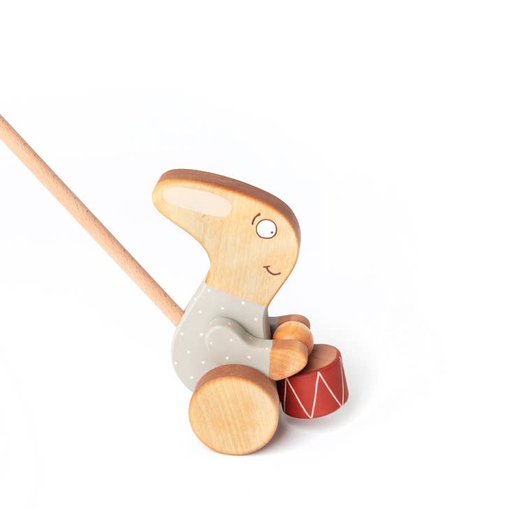 Push Toy- Rabbit with a Drum