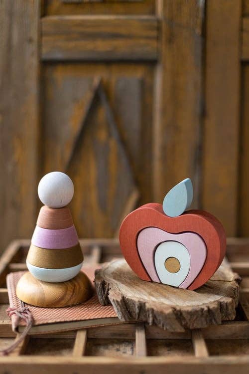 Wooden Toy - Stackable Apple