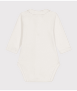 Load image into Gallery viewer, Cotton Long Sleeve Bodysuit with Collar- White
