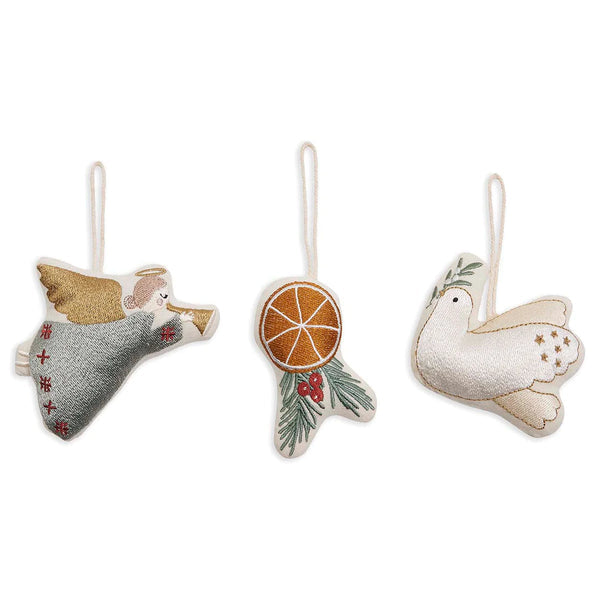 Christmas Tree Ornaments (3piece set) - Peace & Joy