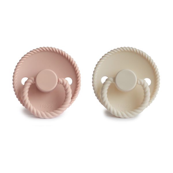 Frigg Rope Silicone Baby Pacifier (Blush/Cream)