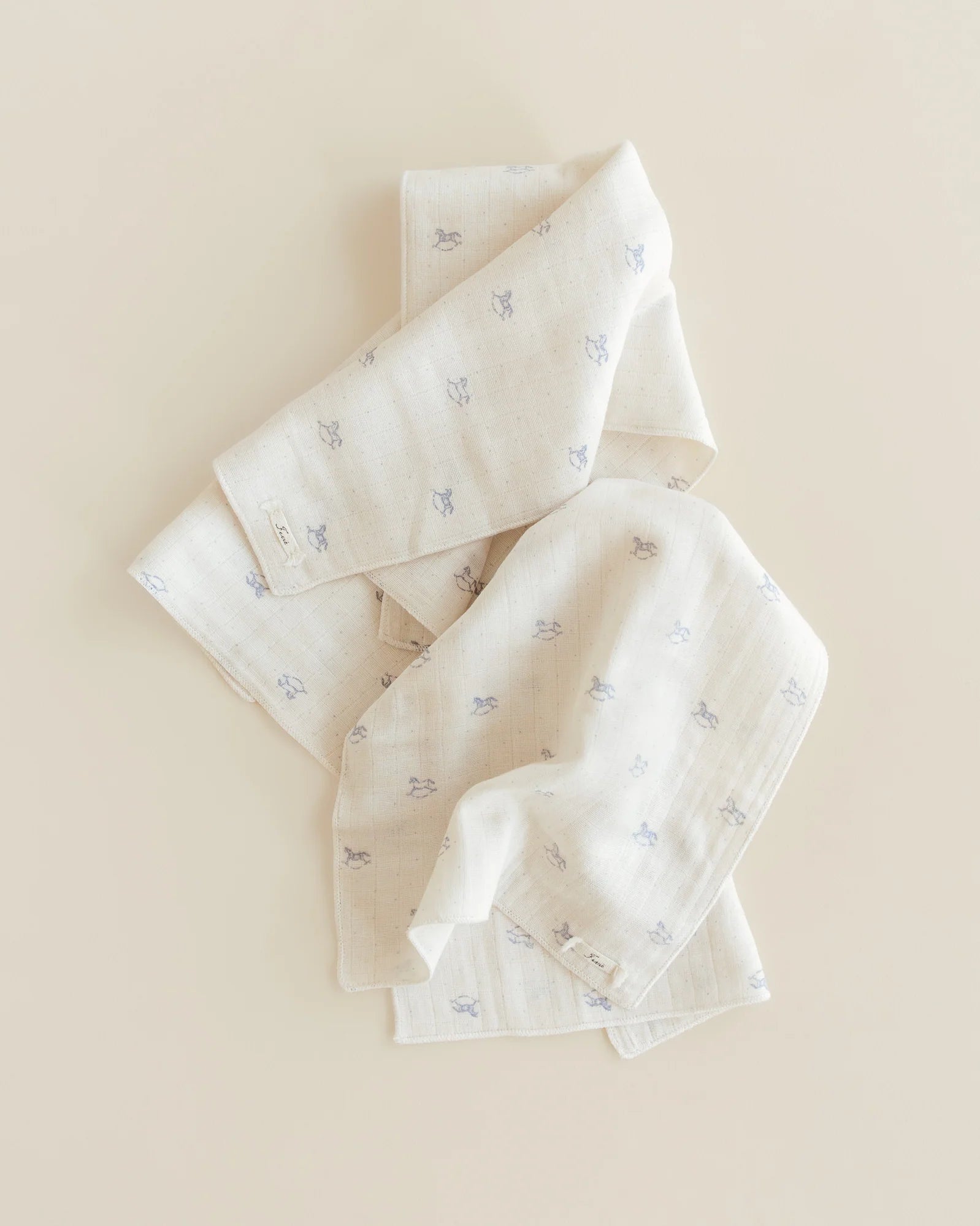 Burp Cloth - Rocking horse (set of 2)