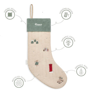 Christmas Stocking - Festive Forest Bunny