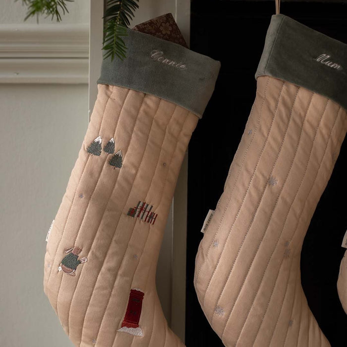 Christmas Stocking - Festive Forest Bunny