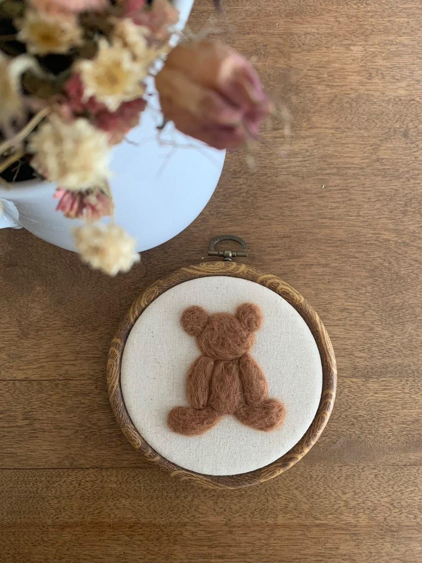 embroidered Wall Art- Bear