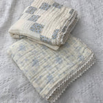 Load image into Gallery viewer, Blanket with printed quilt pattern
