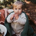 Load image into Gallery viewer, Plait Knit Blanket - Pine Green
