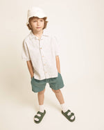 Load image into Gallery viewer, Boys Linen Shorts- Green Lake
