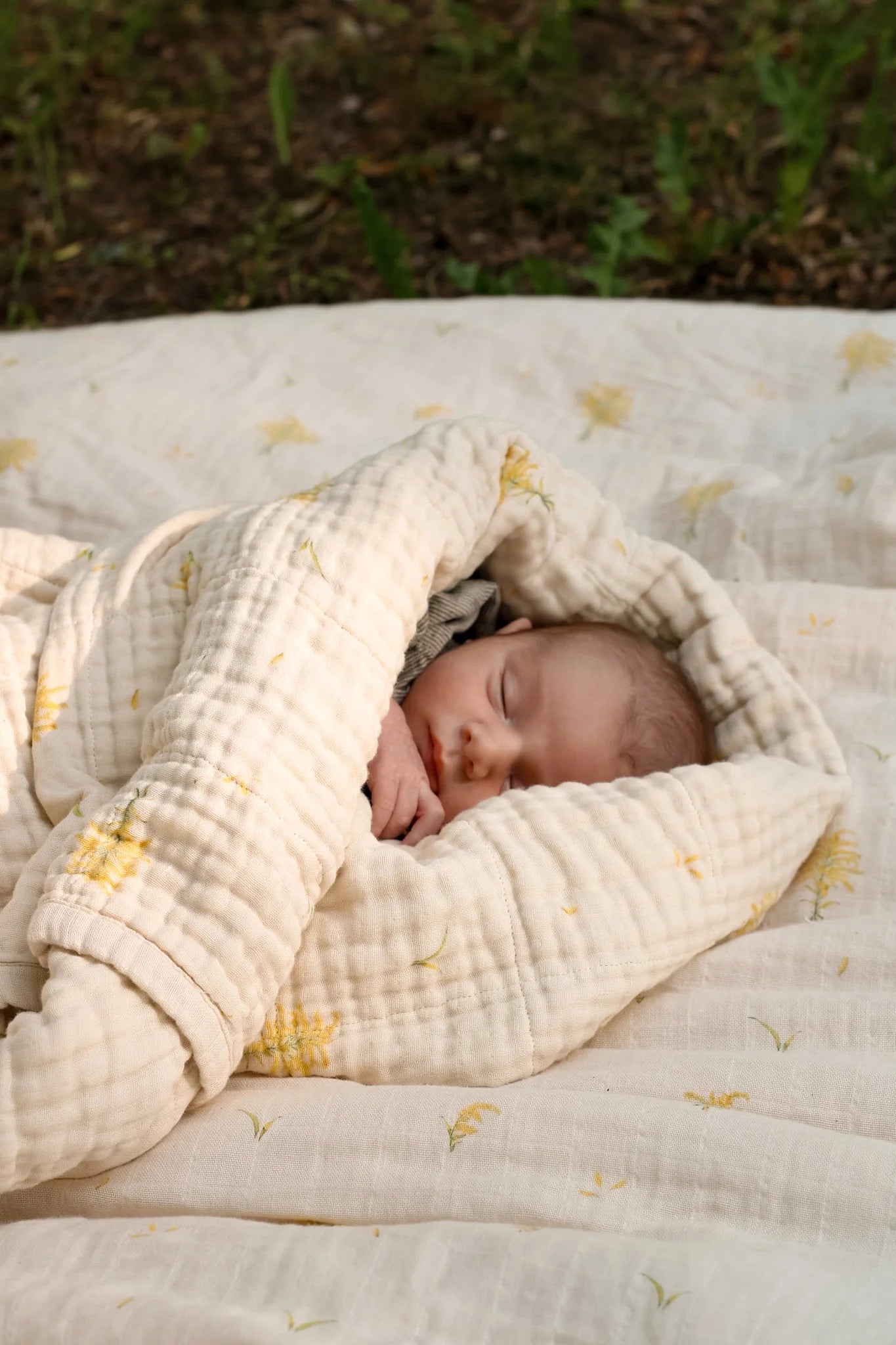 Organic Cotton Muslin Blanket- Goldenrod