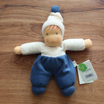 Charger l&#39;image dans la galerie, Nanchen Organic Terry Cotton Cuddle Doll- Blue
