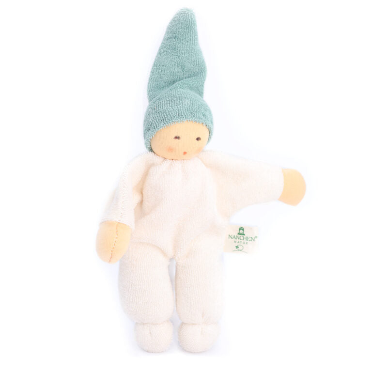 Nanchen Organic Terry Cotton Nucki Doll- Blue