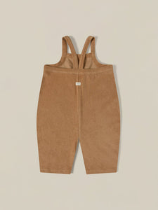 Gold Terry Cropped Dungarees