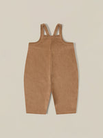 Load image into Gallery viewer, Gold Terry Cropped Dungarees

