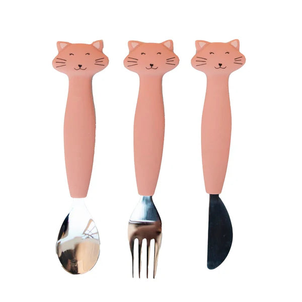 Trixie Silicone Cutlery Set 3 pack- Mrs. Cat