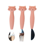 Load image into Gallery viewer, Trixie Silicone Cutlery Set 3 pack- Mrs. Cat
