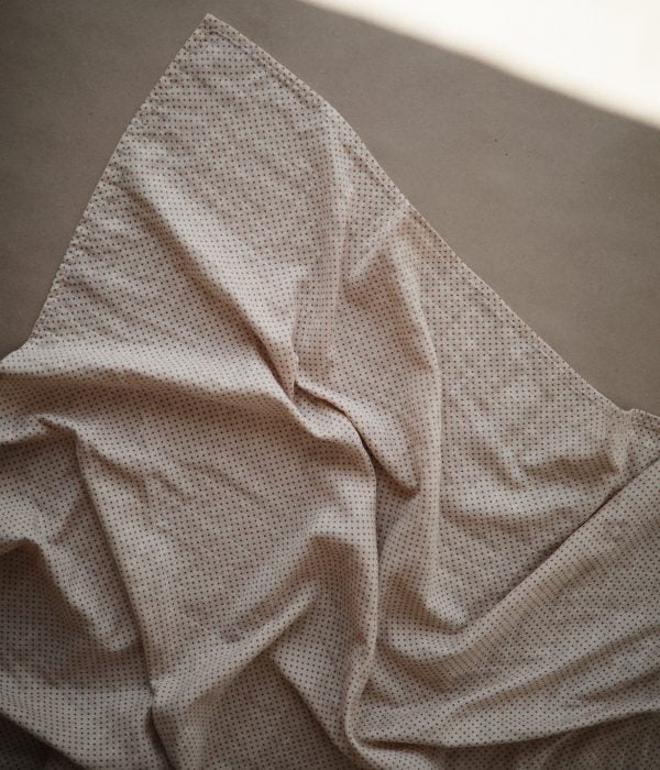 Muslin Swaddle Blanket Organic Cotton (Caramel Polka Dot)