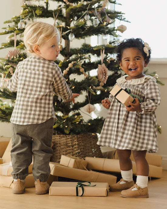 Callie Dress- Forest Check