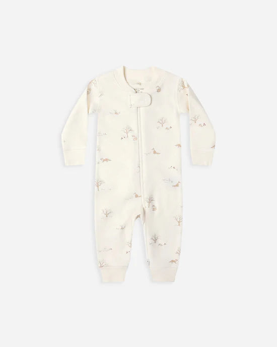 Zip Long Sleeve Sleeper- Fox Land