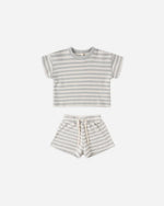 Charger l'image dans la galerie, Waffle Tee + Short Set Sky Stripe
