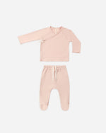 Charger l'image dans la galerie, Wrap Top + Footed Pant Set- Dusty Rose
