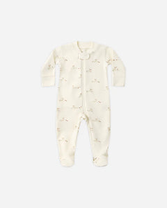 Zip Long Sleeve Sleeper Footie- Bunnies