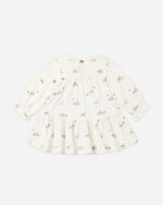 Load image into Gallery viewer, Tiered Jersey Dress- Bunnies
