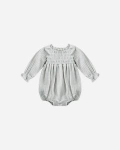 Eden Romper- Blue Gingham