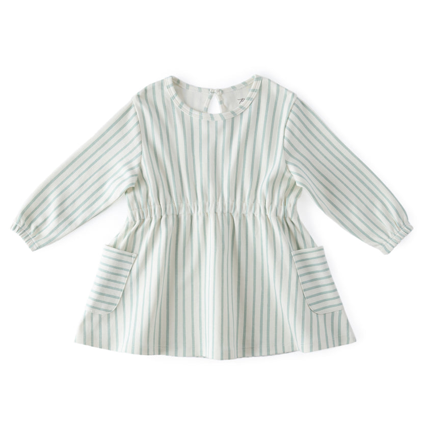 Long Sleeve dress- Stripe Away Sea