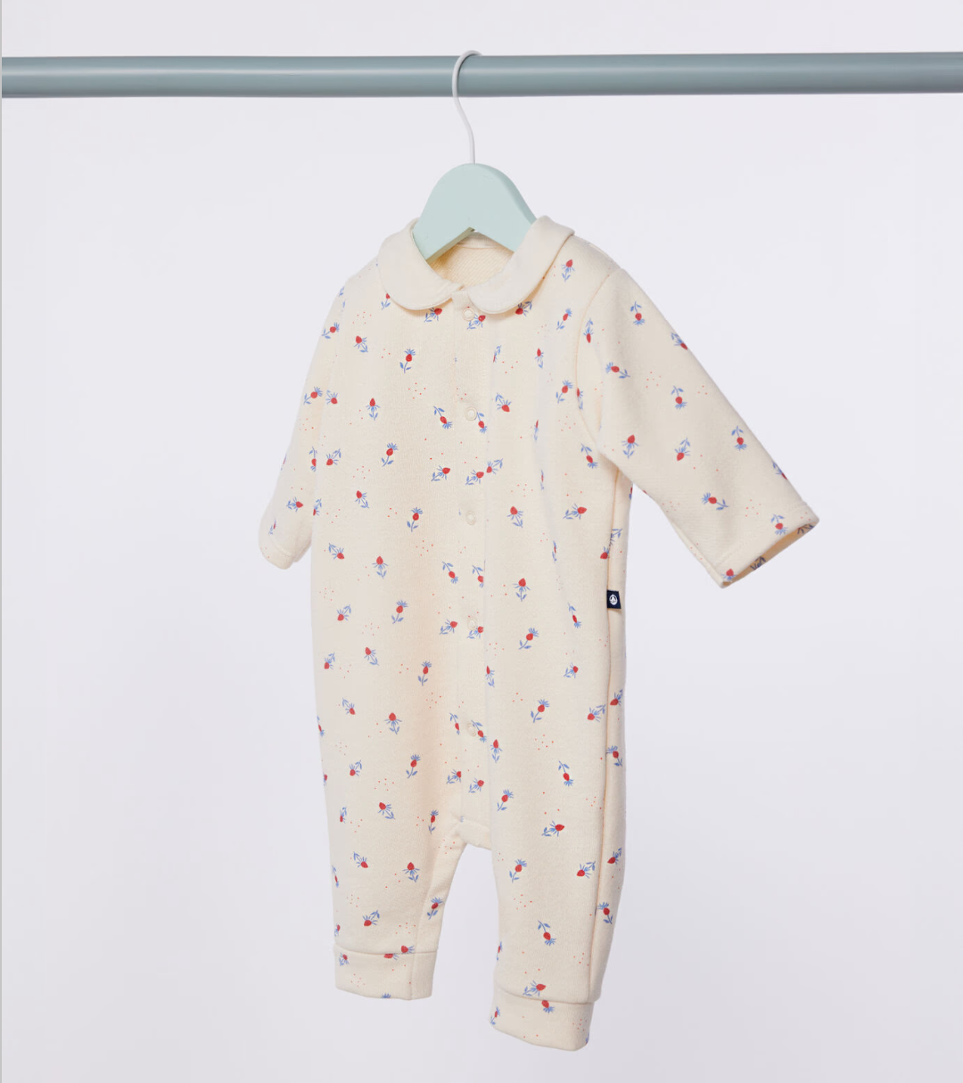 Baby Cotton Collar Jumpsuit- Floral