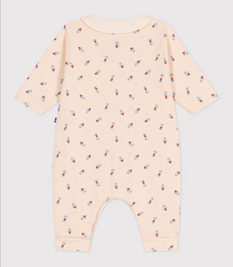 Baby Cotton Collar Jumpsuit- Floral