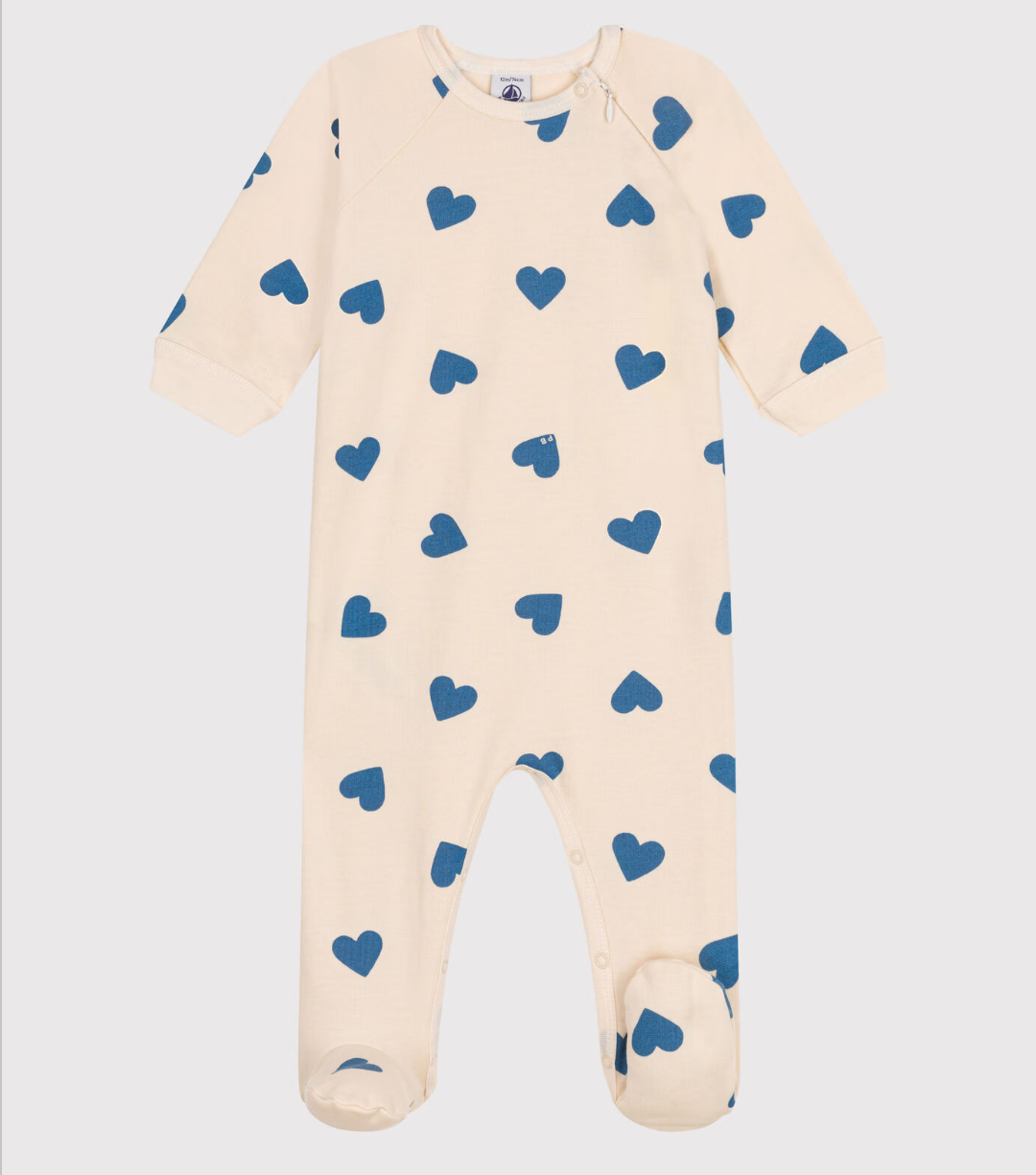 Baby Sleepsuit- Blue Hearts