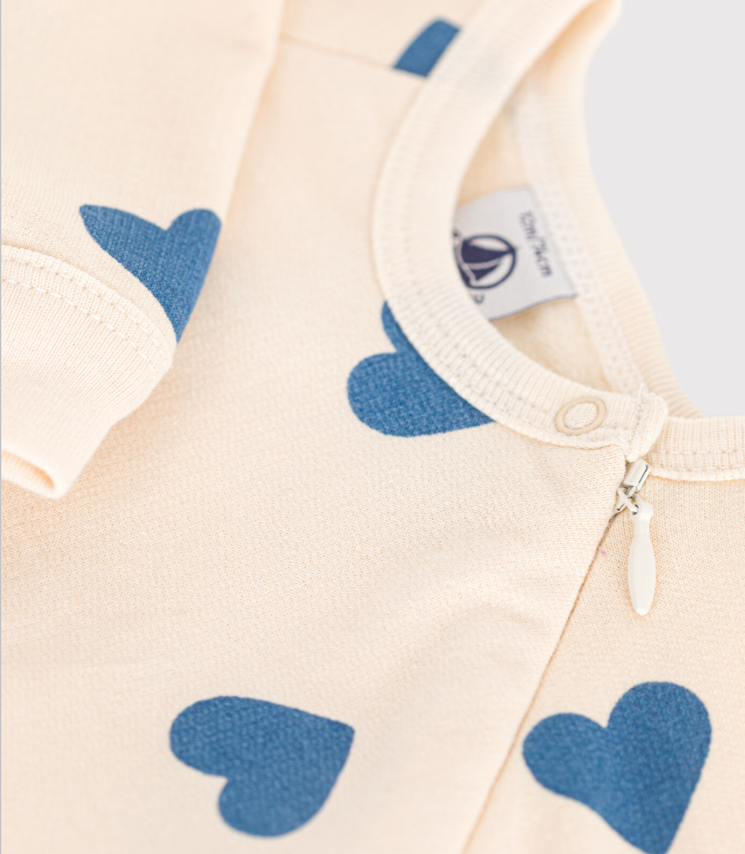 Baby Sleepsuit- Blue Hearts