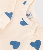 Load image into Gallery viewer, Baby Sleepsuit- Blue Hearts
