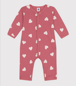 Load image into Gallery viewer, Cotton footless Sleepsuit- Pink Hearts
