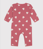 Load image into Gallery viewer, Cotton footless Sleepsuit- Pink Hearts
