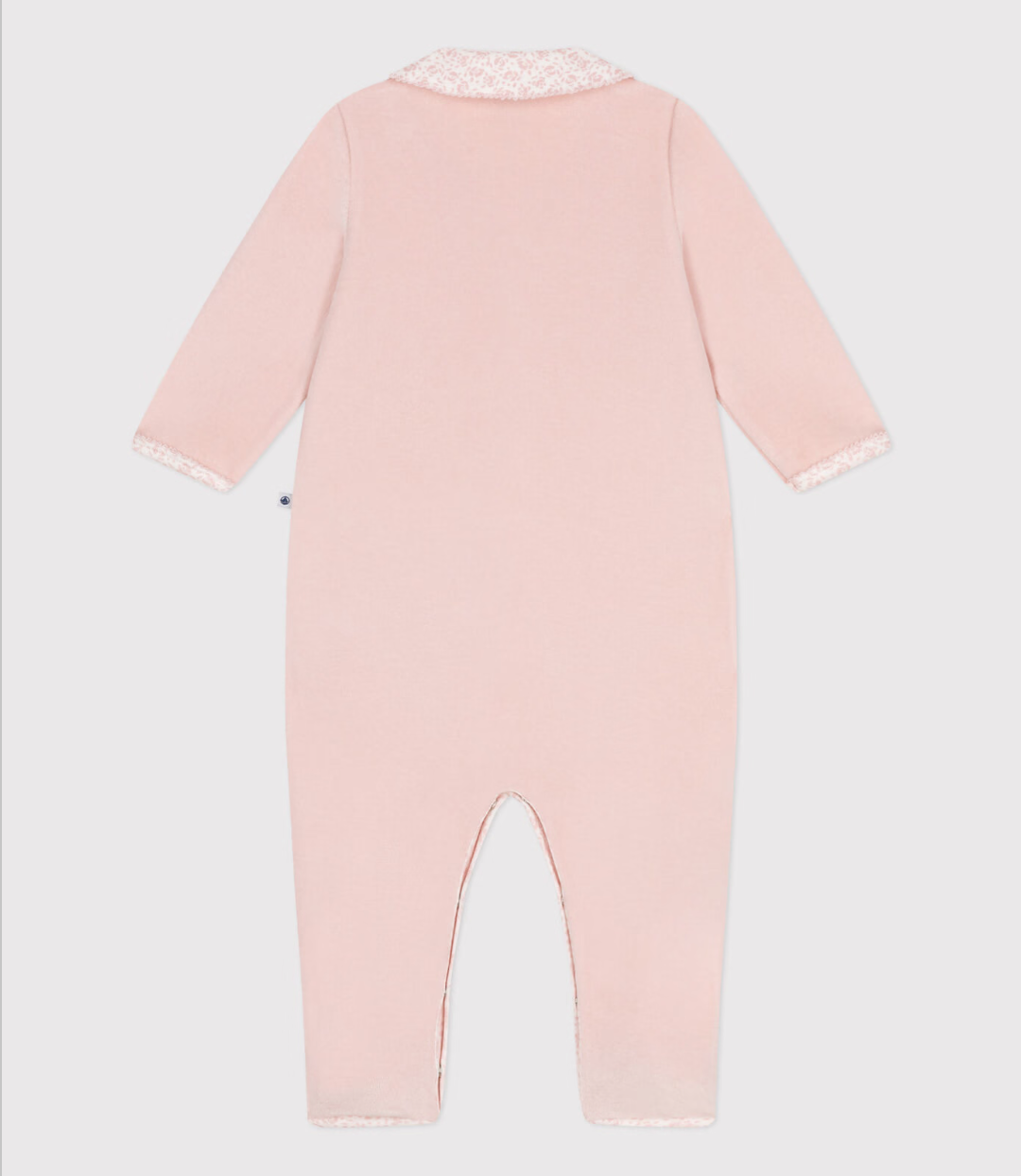 Baby Velvet Sleepsuit with Collar