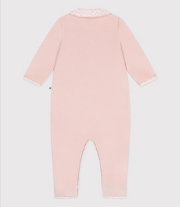 Baby Velvet Sleepsuit with Collar