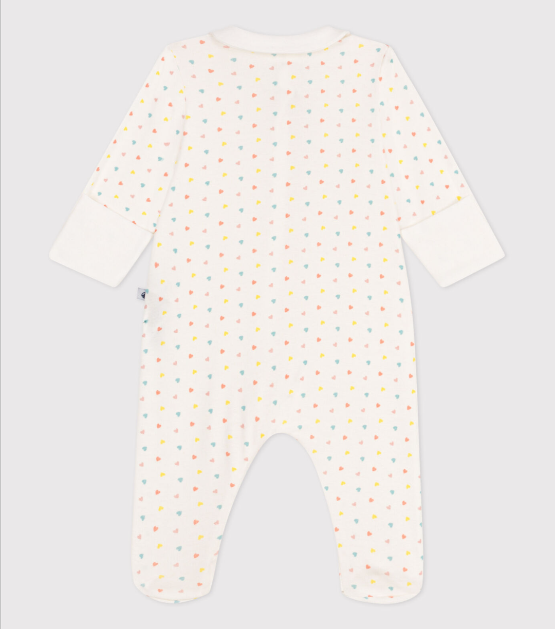 Cotton Zipper Sleepsuit- Colorful Hearts