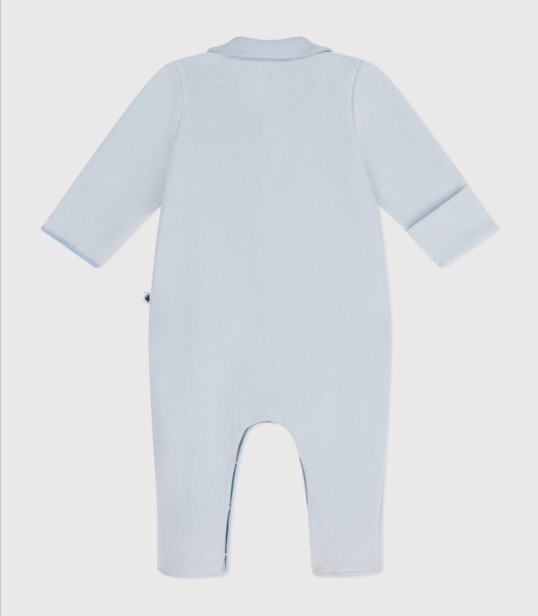 Baby velour Sleepsuit- Baby Blue