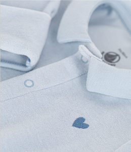 Baby velour Sleepsuit- Baby Blue