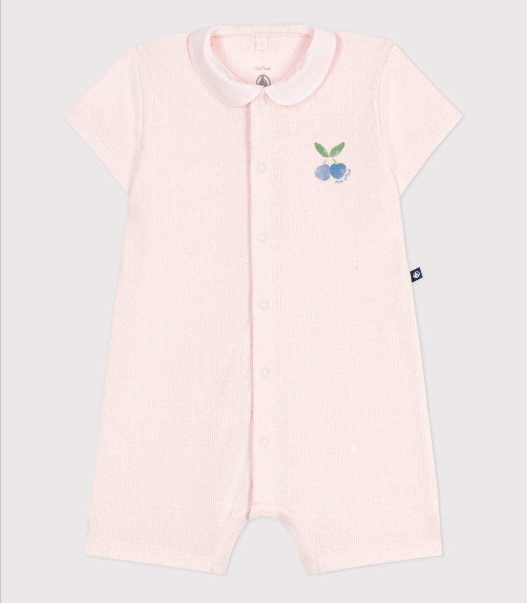 Baby Cotton Shorts Romper- Rose