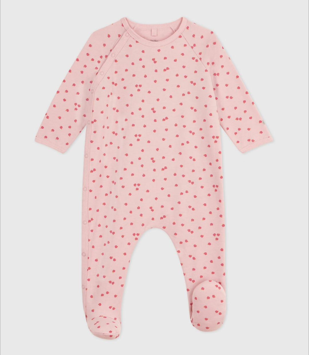 Baby Sleeper in Printed Brushed Fleece- apples