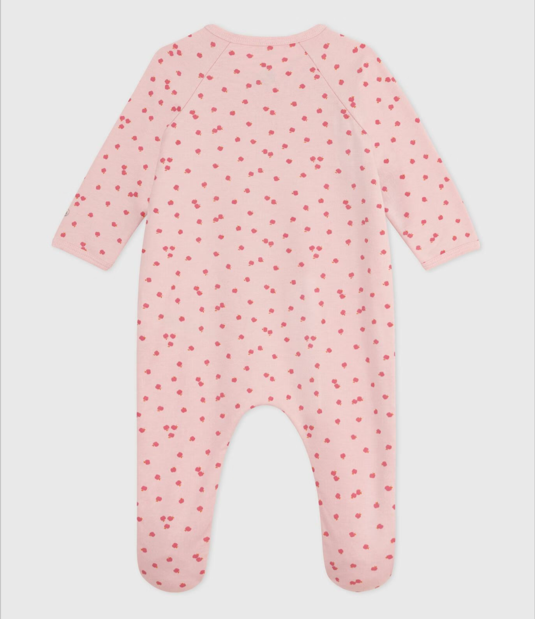 Baby Sleeper in Printed Brushed Fleece- apples