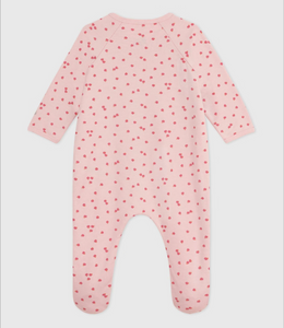 Baby Sleeper in Printed Brushed Fleece- apples